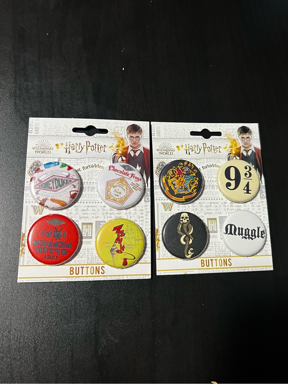 Wizarding World Harry Potter Hogwarts Movies Books Collectible Pins Button Sets